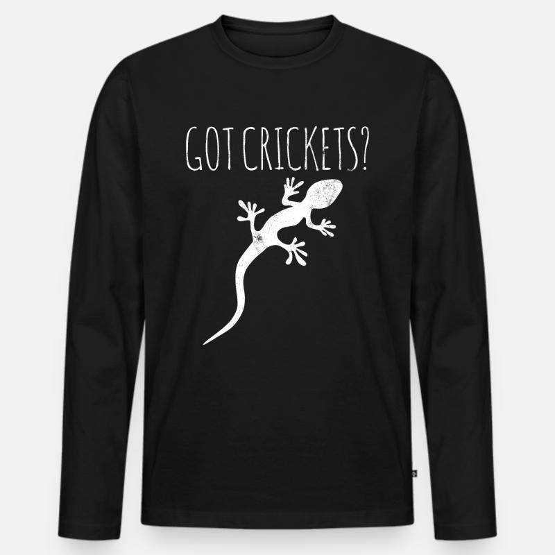 Echse Gecko Besitzer - Männer Premium Bio Langarmshirt - Schwarz