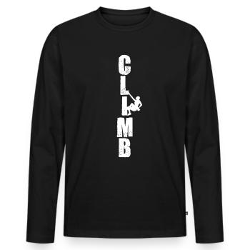 Klettern Kletterer - Männer Premium Bio Langarmshirt - Schwarz - Vorne - Nico (187cm)