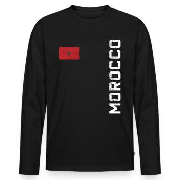 Marokko Marokko - Männer Premium Bio Langarmshirt - Schwarz - Vorne - Nico (187cm)