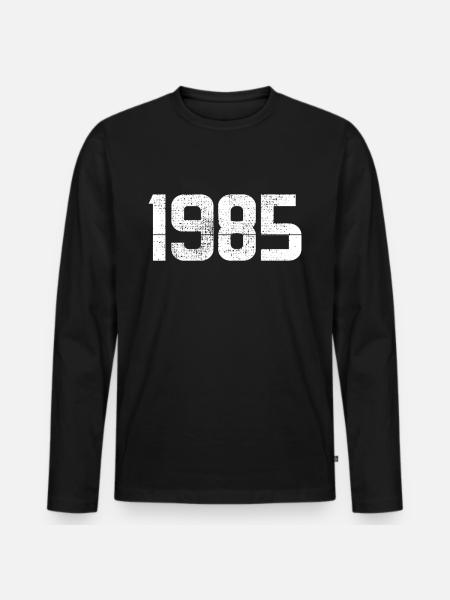 Design 1985 - Men's Premium Organic Long Sleeve Shirt - black