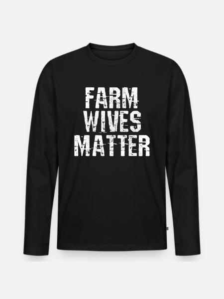 Farmer wife farmer - Men's Premium Organic Long Sleeve Shirt - black