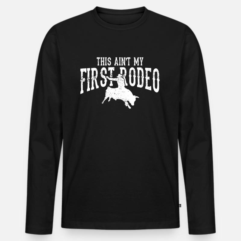 Rodeo Rodeo Rodeo - Männer Premium Bio Langarmshirt - Schwarz