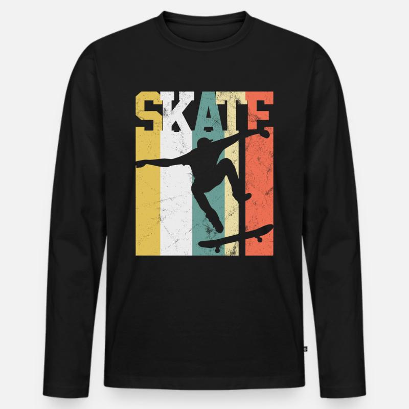 Skateboard - Männer Premium Bio Langarmshirt - Schwarz