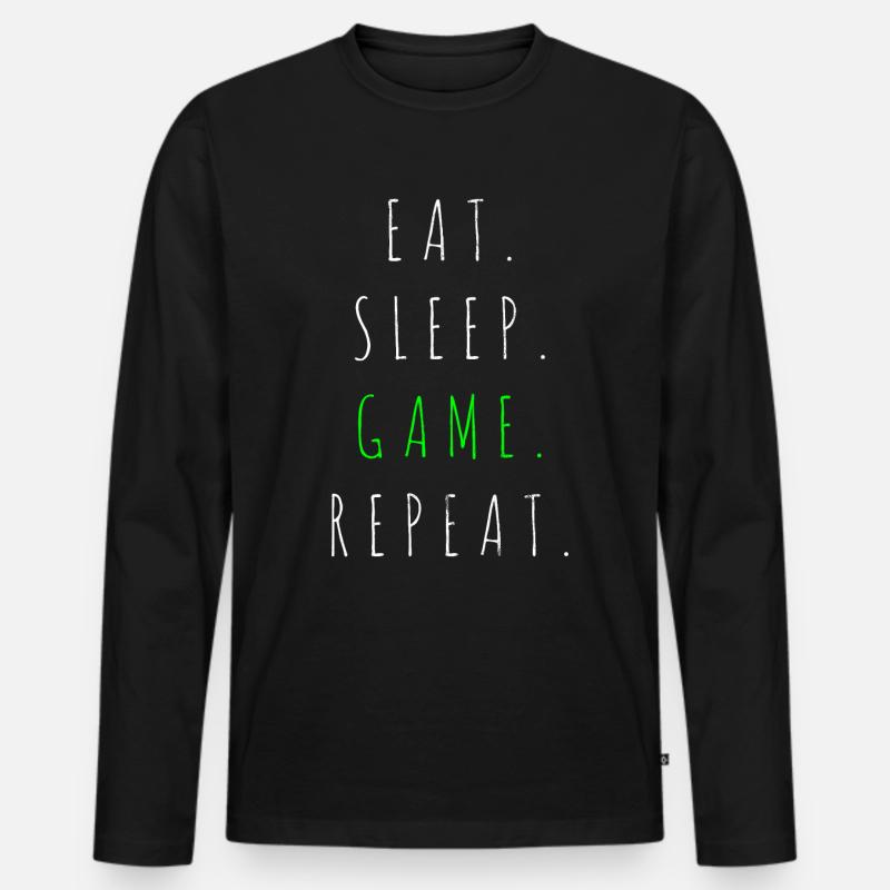 Gamer - Männer Premium Bio Langarmshirt - Schwarz