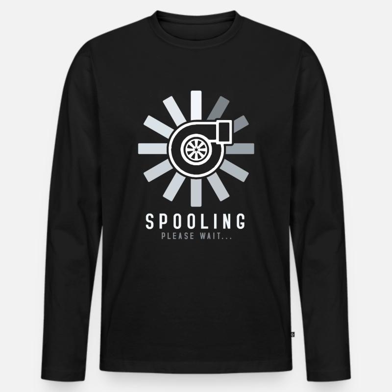 Turbo Boost Spooling - Männer Premium Bio Langarmshirt - Schwarz