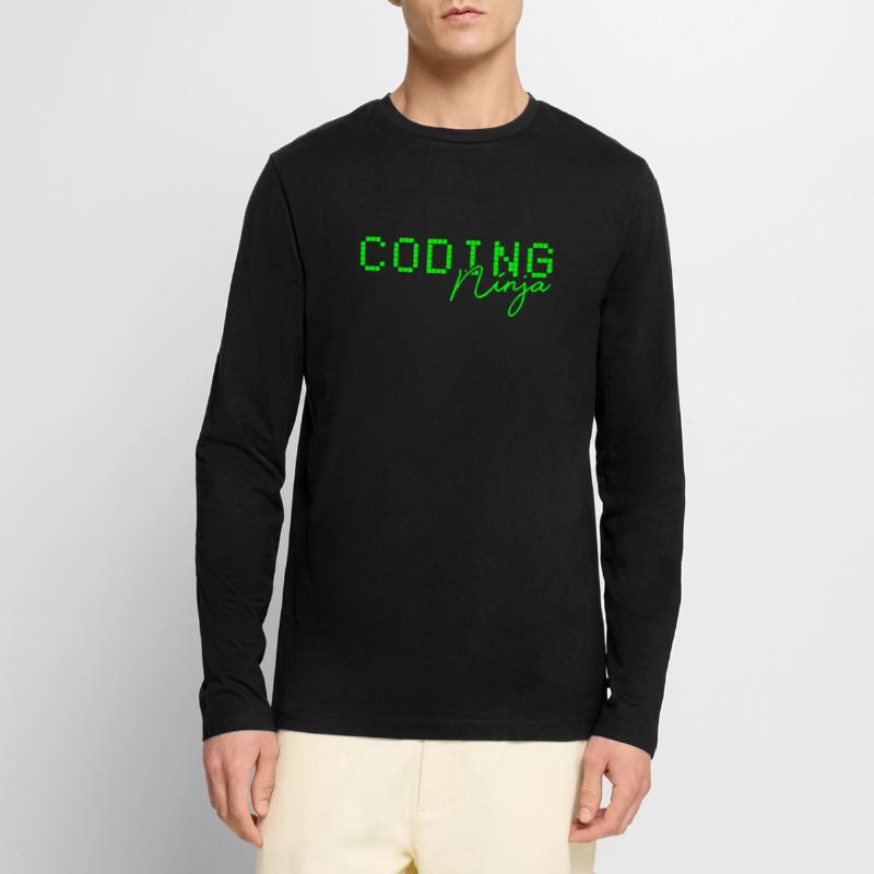 Code Coding Ninja Men's Premium Organic Long Sleeve Shirt