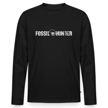 FOSSILE DINOSAURIER - Männer Premium Bio Langarmshirt - Schwarz - Vorne - Nico (187cm)