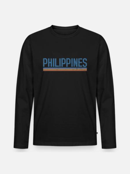 Philippines Design - Men's Premium Organic Long Sleeve Shirt - black