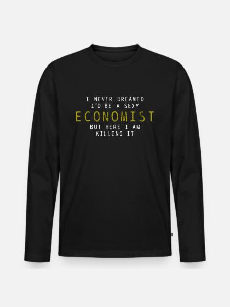 Økonom økonomi økonomi - Premium økologisk langærmet T-shirt til mænd - sort