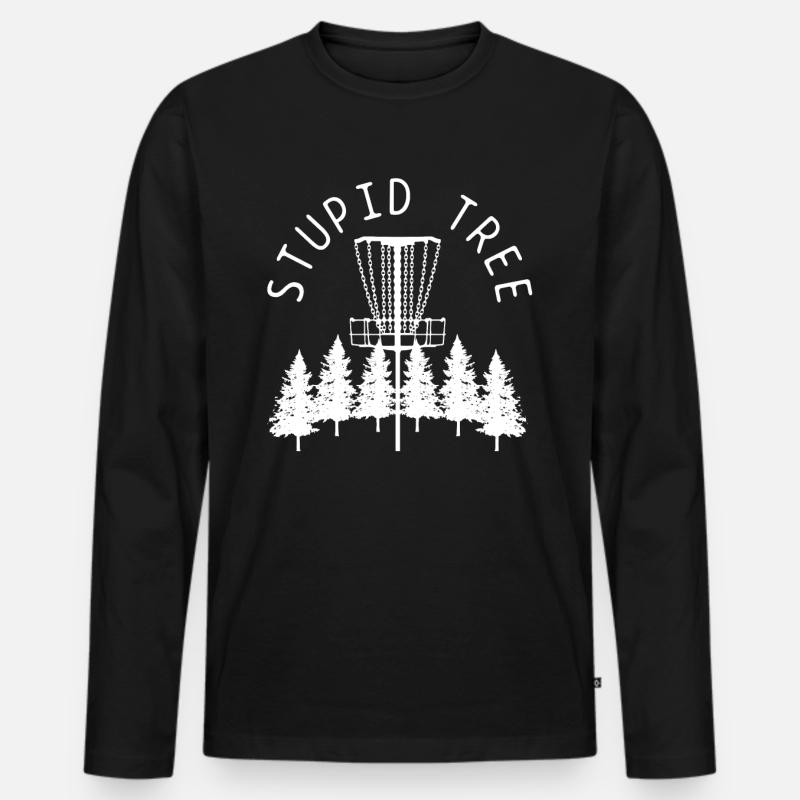 DISC GOLF SPIEL - Männer Premium Bio Langarmshirt - Schwarz