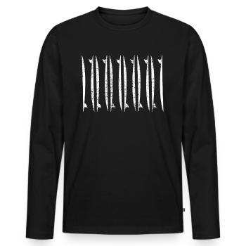planches de surf - T-shirt manches longues Premium bio Homme - noir - Devant - Nico (187cm)