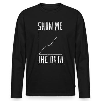 Data Science Computer Science - Men's Premium Organic Long Sleeve Shirt - black - Front - Nico (187cm)