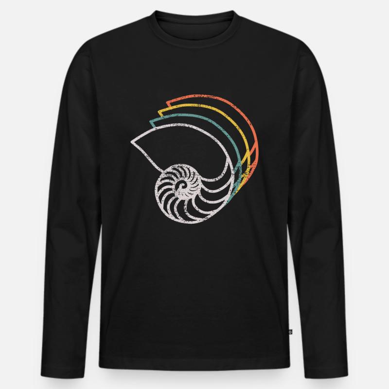 FOSSILE - Männer Premium Bio Langarmshirt - Schwarz
