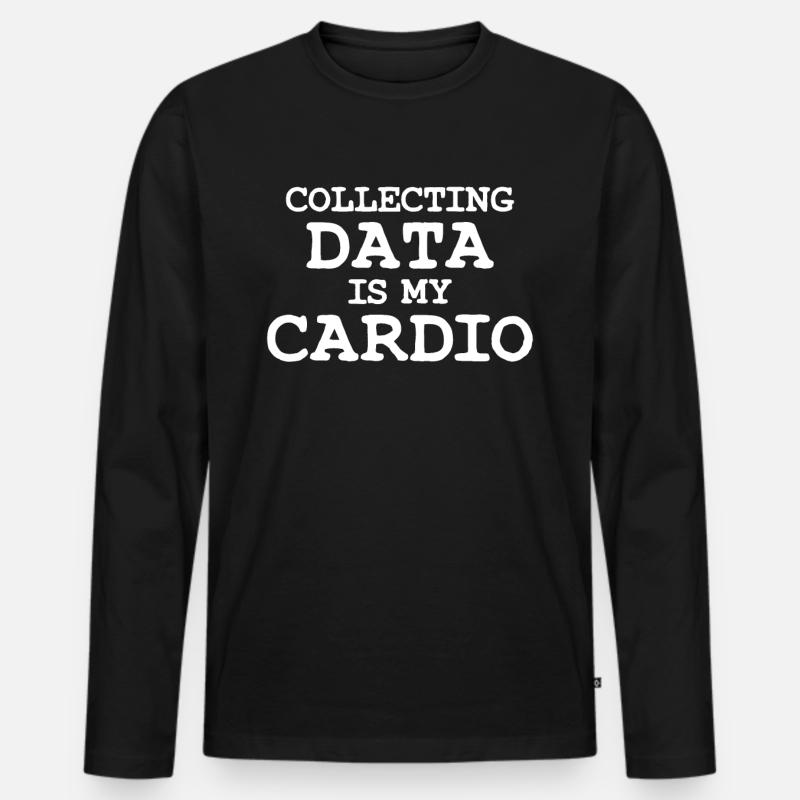 Psychologie Daten - Männer Premium Bio Langarmshirt - Schwarz