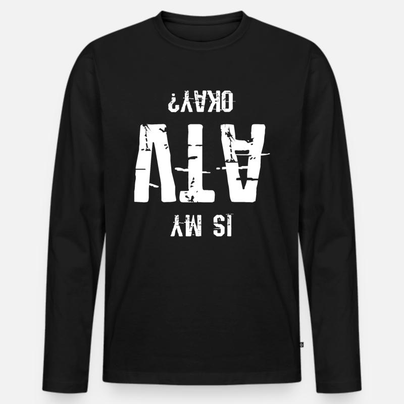 Quad - Männer Premium Bio Langarmshirt - Schwarz