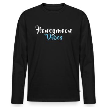 HONEYMOON SHIRT - Men's Premium Organic Long Sleeve Shirt - black - Front - Nico (187cm)