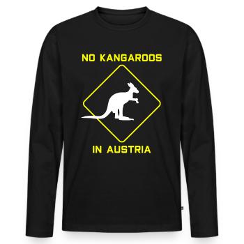 Kangaroo Kangaroo - Men's Premium Organic Long Sleeve Shirt - black - Front - Nico (187cm)