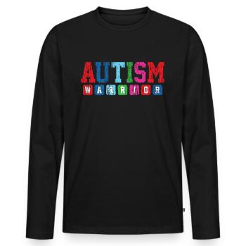 Autism Awareness Autism Warrior Autism - Men's Premium Organic Long Sleeve Shirt - black - Front - Nico (187cm)