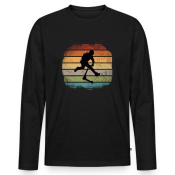 freestyle scooter - Men's Premium Organic Long Sleeve Shirt - black - Front - Nico (187cm)