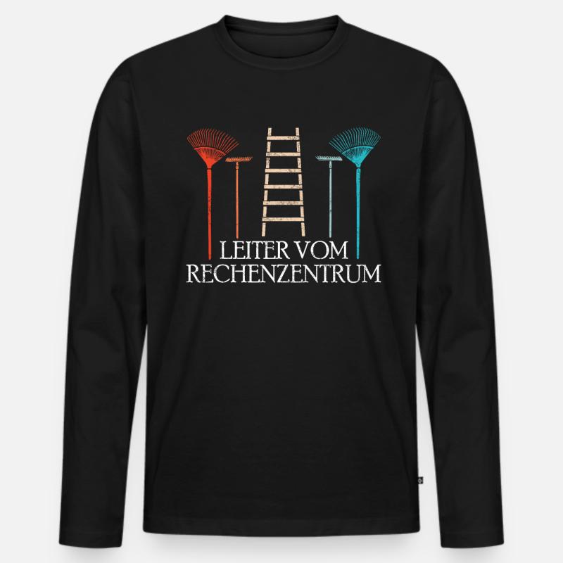Gärtner | Leiter vom Rechenzentrum - Männer Premium Bio Langarmshirt - Schwarz