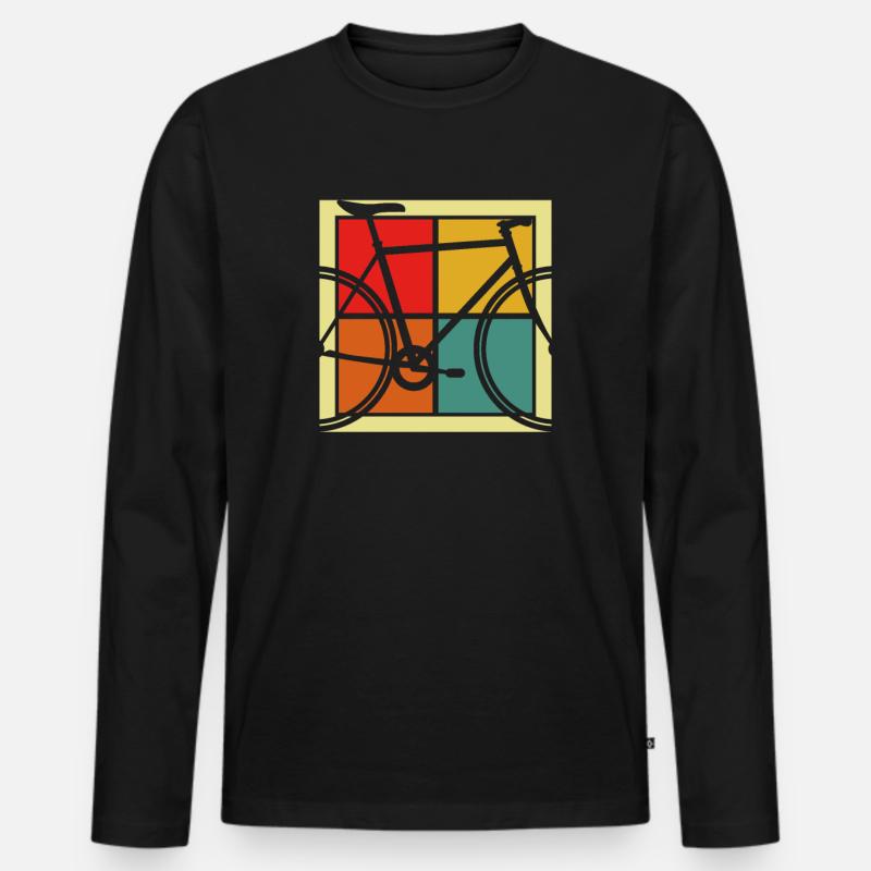 Fahrrad - Männer Premium Bio Langarmshirt - Schwarz