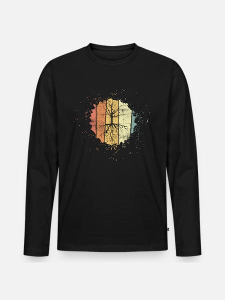 Umweltschutz Fridays for Future - Männer Premium Bio Langarmshirt - Schwarz