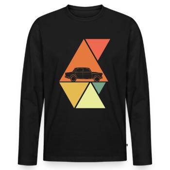 Auto - Männer Premium Bio Langarmshirt - Schwarz - Vorne - Nico (187cm)