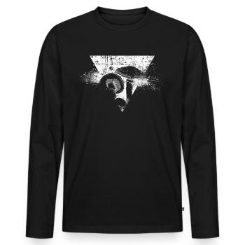 Champignon - T-shirt manches longues Premium bio Homme - noir - Devant - Nico (187cm)