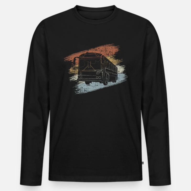 Busfahrer - Männer Premium Bio Langarmshirt - Schwarz
