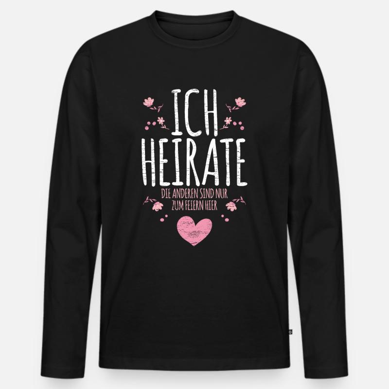 Junggesellenabschied Braut - Männer Premium Bio Langarmshirt - Schwarz