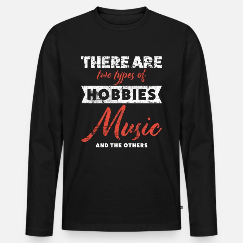 Musiker - Männer Premium Bio Langarmshirt - Schwarz