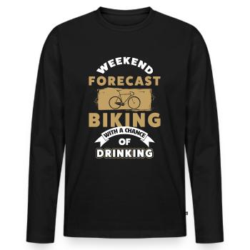 Rennrad - Männer Premium Bio Langarmshirt - Schwarz - Vorne - Nico (187cm)