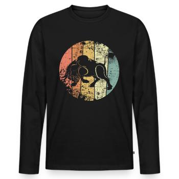 Bulles - T-shirt manches longues Premium bio Homme - noir - Devant - Nico (187cm)