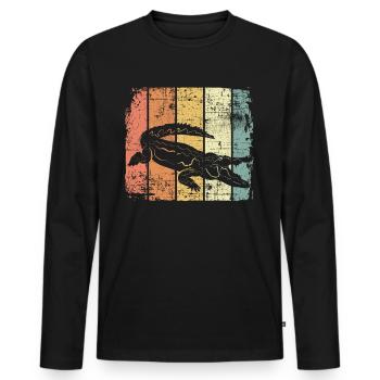 Alligator - T-shirt manches longues Premium bio Homme - noir - Devant - Nico (187cm)