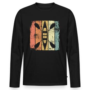 Kajak - T-shirt manches longues Premium bio Homme - noir - Devant - Nico (187cm)