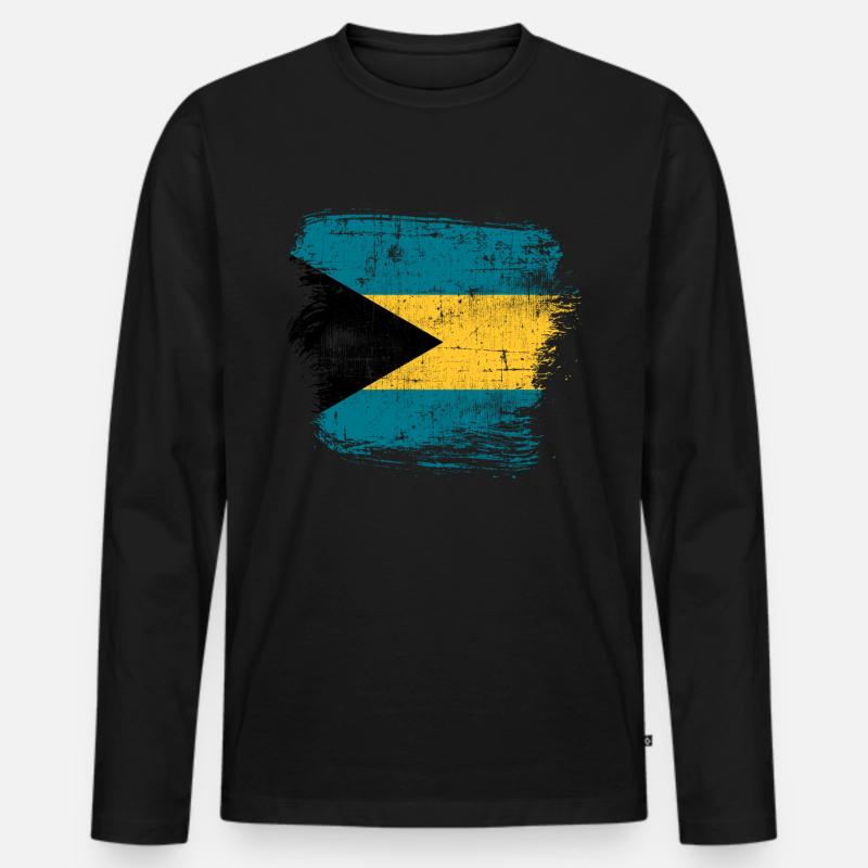 Bahamas - Männer Premium Bio Langarmshirt - Schwarz