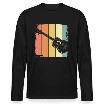 Ukulele - Männer Premium Bio Langarmshirt - Schwarz - Vorne - Nico (187cm)