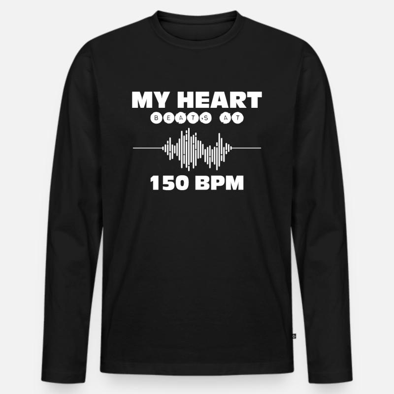 Techno - Männer Premium Bio Langarmshirt - Schwarz