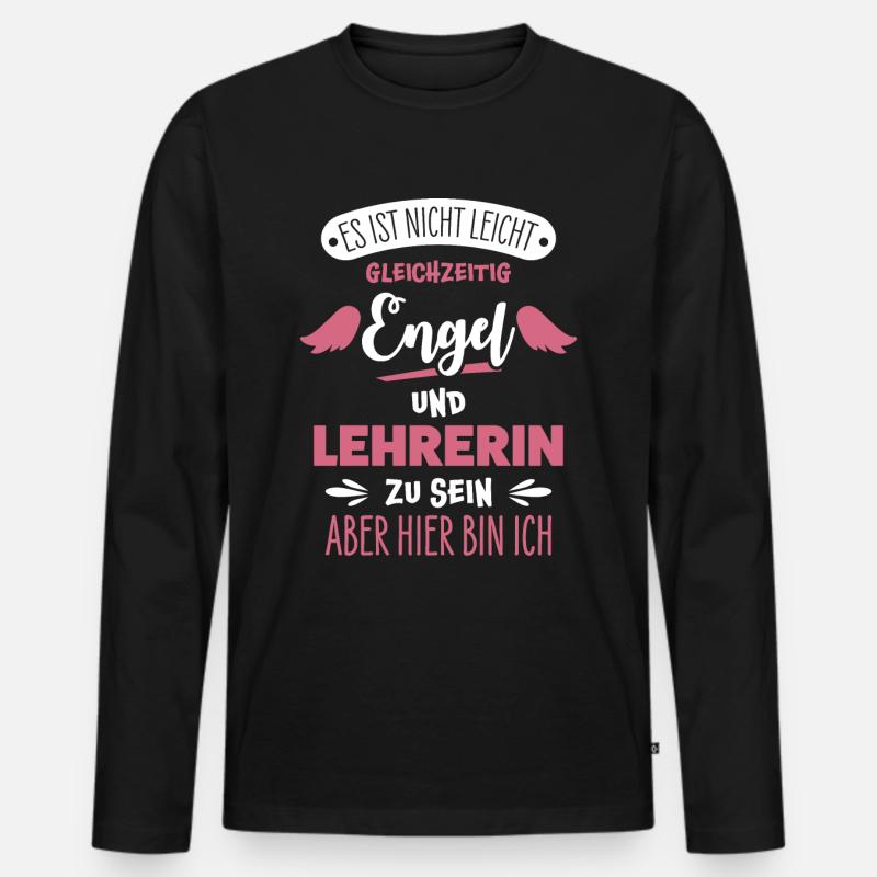 Lehrerin - Männer Premium Bio Langarmshirt - Schwarz