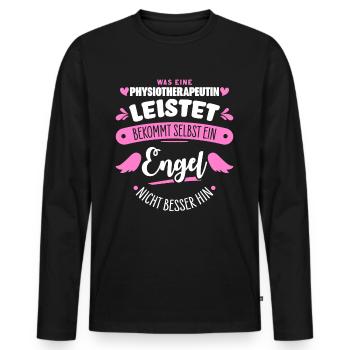 Physiotherapeutin - Männer Premium Bio Langarmshirt - Schwarz - Vorne - Nico (187cm)