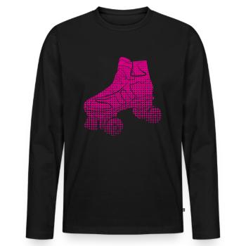 Roller skating Roller skating - Men's Premium Organic Long Sleeve Shirt - black - Front - Nico (187cm)