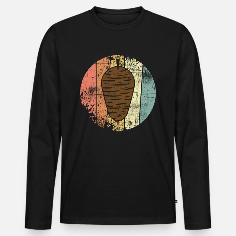 Döner - Männer Premium Bio Langarmshirt - Schwarz