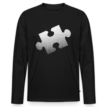 Puzzles - Men's Premium Organic Long Sleeve Shirt - black - Front - Nico (187cm)