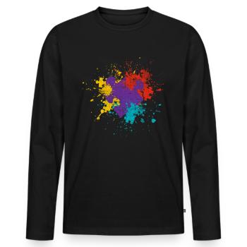 Puzzle - Men's Premium Organic Long Sleeve Shirt - black - Front - Nico (187cm)