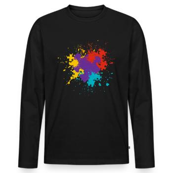 Puzzle - Männer Premium Bio Langarmshirt - Schwarz - Vorne - Nico (187cm)