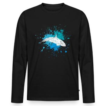 Killer whale - Men's Premium Organic Long Sleeve Shirt - black - Front - Nico (187cm)