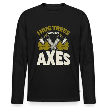 Lumberjack - Men's Premium Organic Long Sleeve Shirt - black - Front - Nico (187cm)
