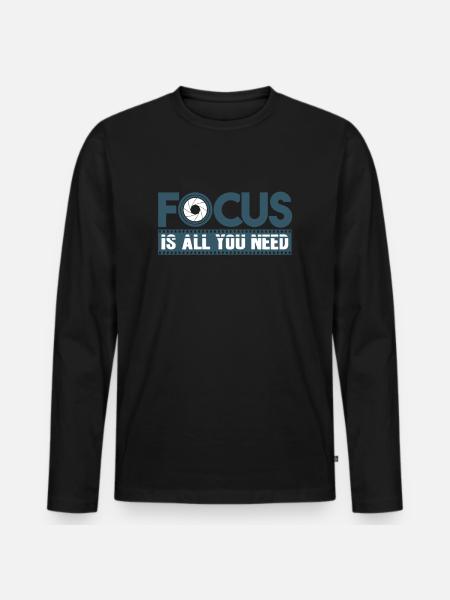 photographer - Men's Premium Organic Long Sleeve Shirt - black