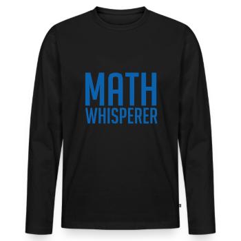 Math nerd - Men's Premium Organic Long Sleeve Shirt - black - Front - Nico (187cm)