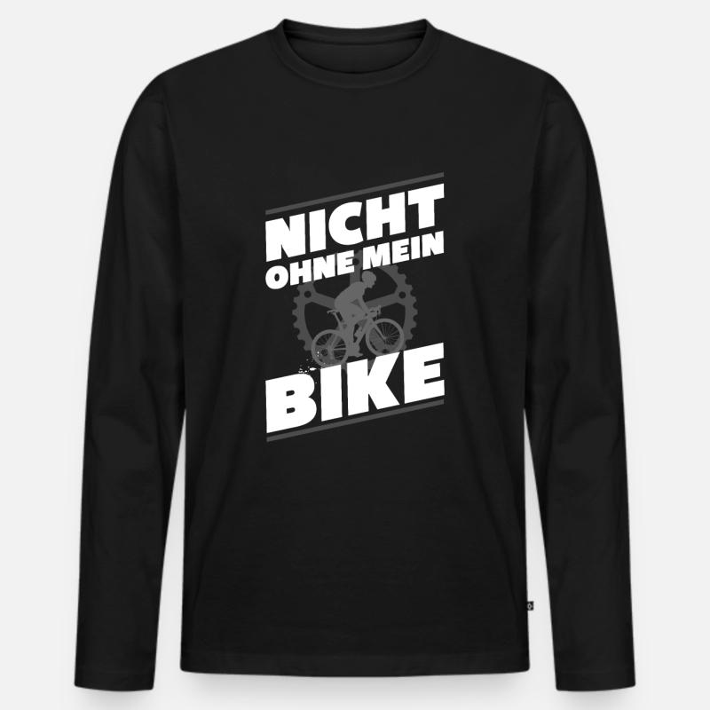 Rennrad - Männer Premium Bio Langarmshirt - Schwarz
